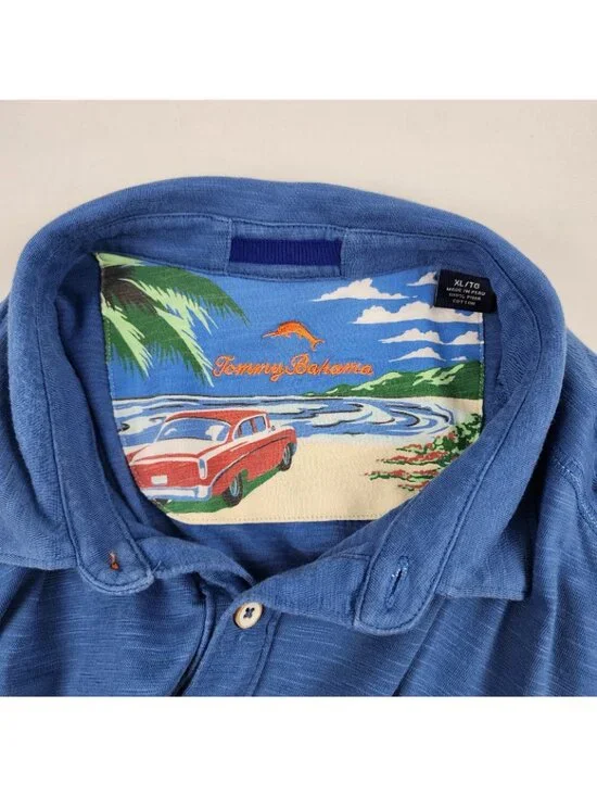 Tommy Bahama Shirt Mens XL Blue Soft Casual L/S Polo 163-T215072 - Picture 3 of 7